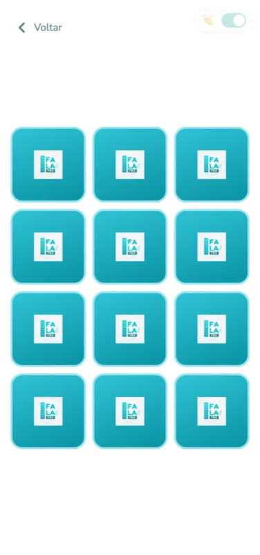 Jogo da memória no app